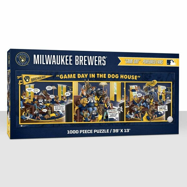 Youthefan 13 x 39 in. MLB Milwaukee Brewers Game Day in the Dog House Puzzle, 1000 Piece 2505879